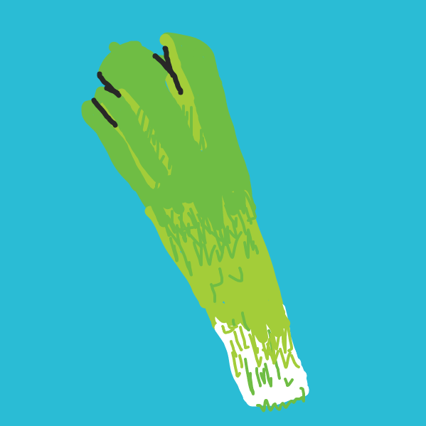 Profile picture for the comic artist, a leek