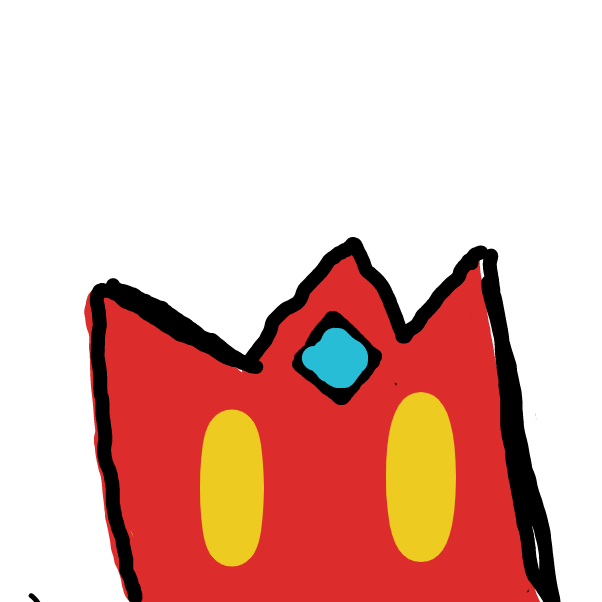 Profile picture for the comic artist, ghost with red