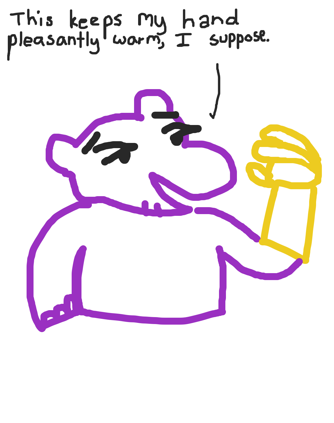 Drawing in Hippopo-Thanos by unfortunate fool