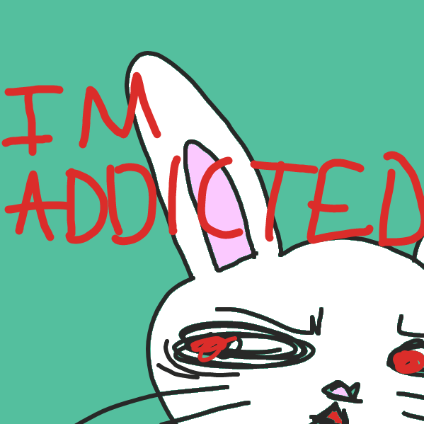 Drawing in Bunnies love hamburgers  by Skylar