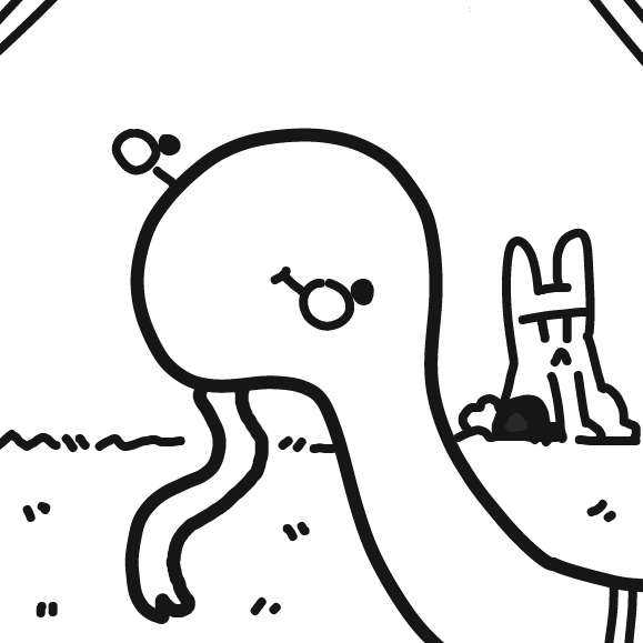 a snek and a bun - Online Drawing Game Comic Strip Panel by Peler