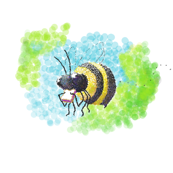 Drawing in PJBee PBJ by WizardCroissant