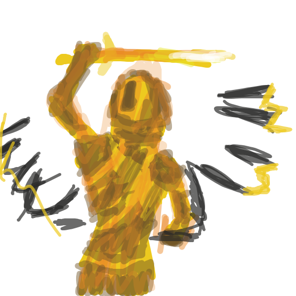 A Dawnblade from the upcoming game Destiny 2 - Online Drawing Game Comic Strip Panel by SAMiAm