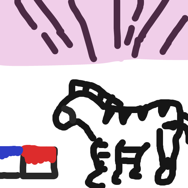 Zebra named Zim is about to change his color because he dislikes being black and white - Online Drawing Game Comic Strip Panel by HiveMind