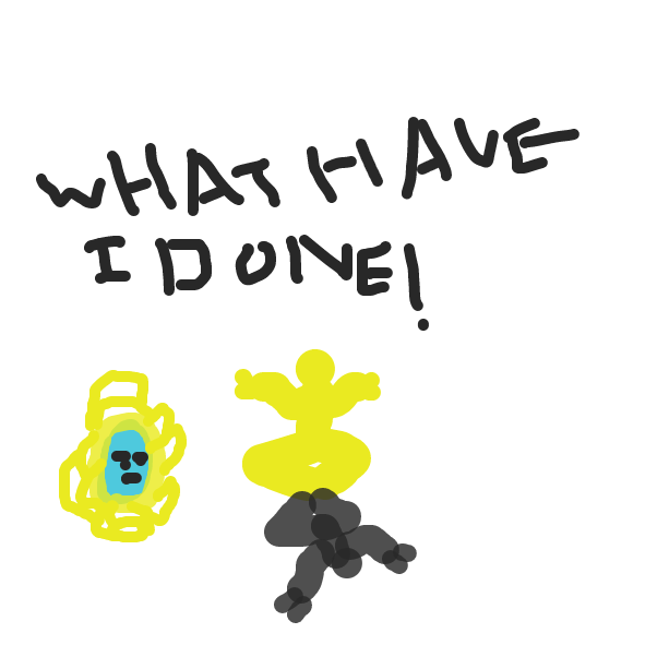 Someone meditating and making a mirror regret its life choices. - Online Drawing Game Comic Strip Panel by HiveMind