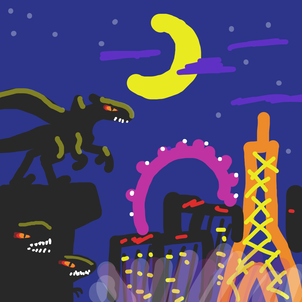 Drawing in Vampire Velociraptors in Vegas by bajira