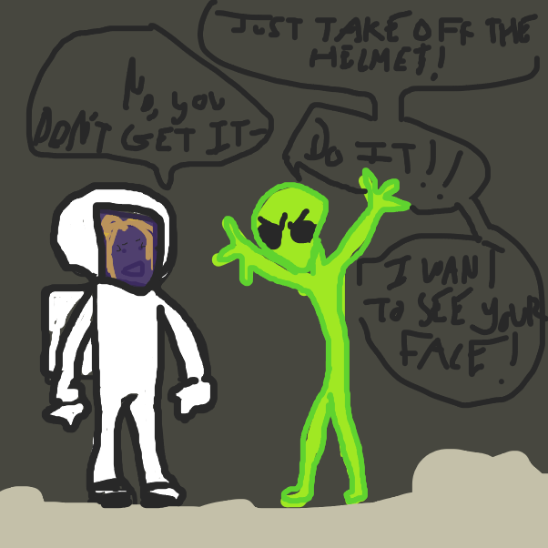 Drawing in Alien by AM_wizard_shithead