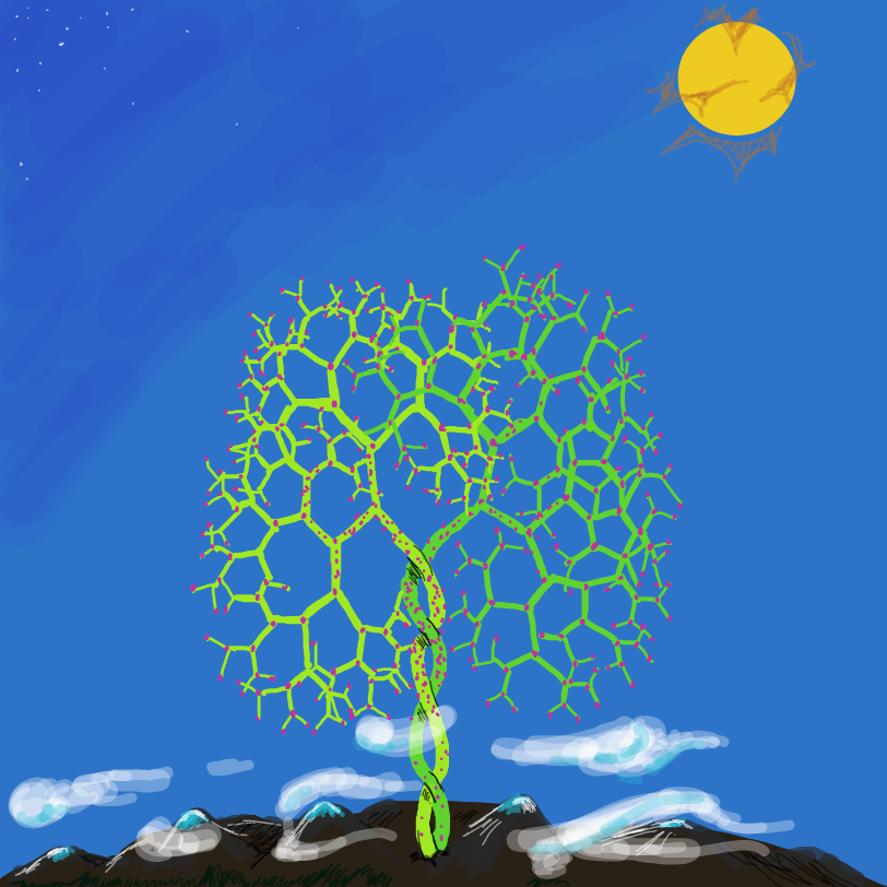 The tree of life is mature now; and its flowers, blooming. - Online Drawing Game Comic Strip Panel by ArelaEstudio