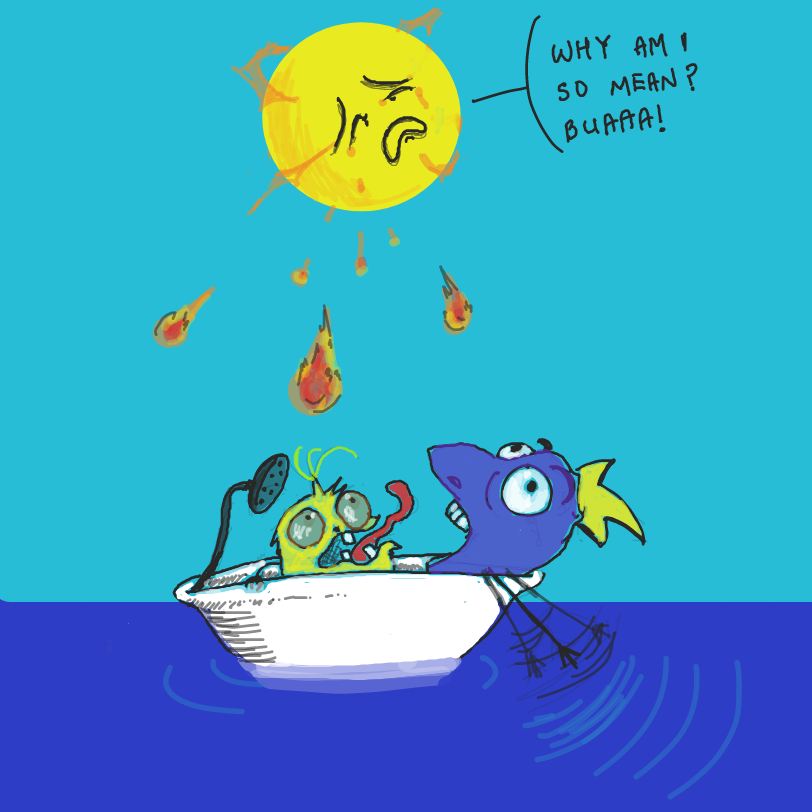 Don't make the sun cry... - Online Drawing Game Comic Strip Panel by ArelaEstudio