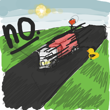 Drawing in the truck that wouldnt stop by Curtis14