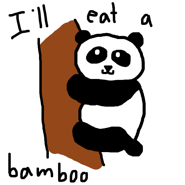 First panel in Pedro Panda drawn in our free online drawing game