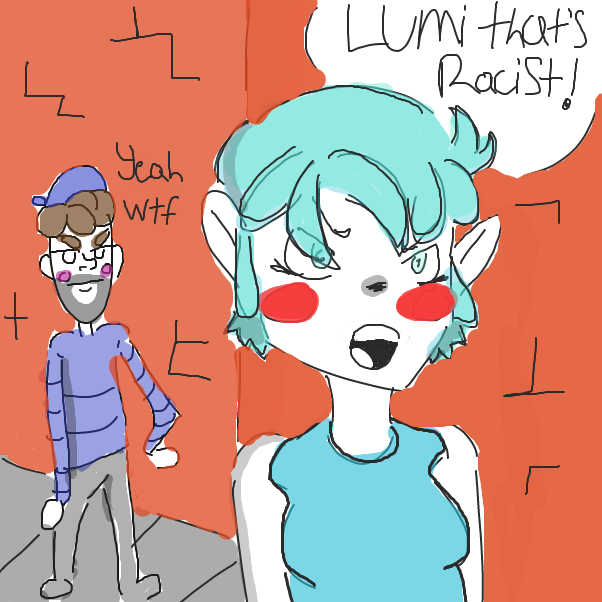 Lumi gets called out. - Online Drawing Game Comic Strip Panel by Zipperino