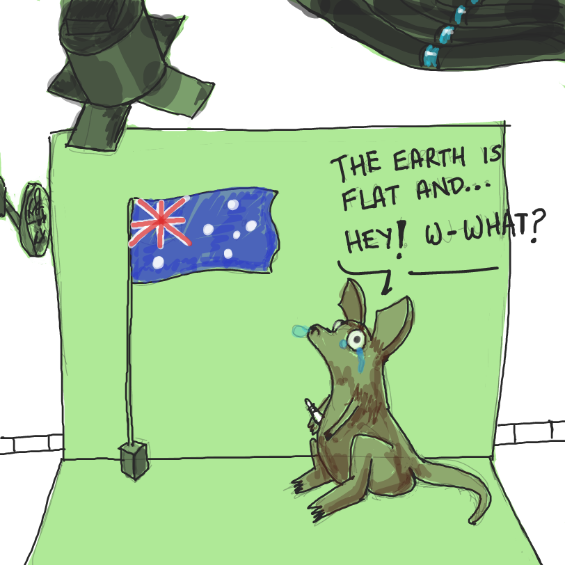 Austria's flag seems to be missing?! - Online Drawing Game Comic Strip Panel by ArelaEstudio