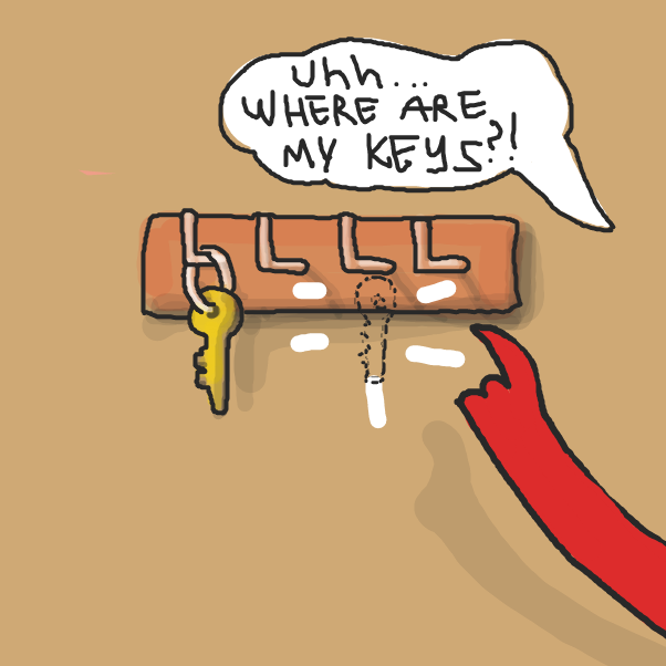 Drawing in Where are my Keys? by Temperandsentience