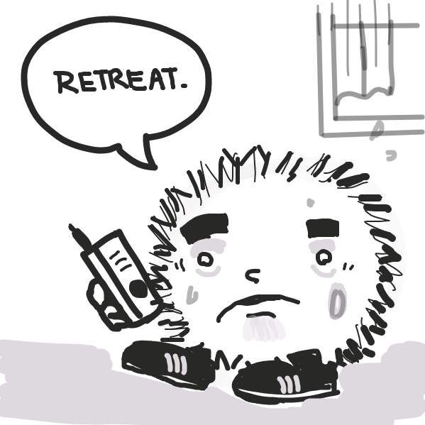 Nah fam - RETREAT RETREAT - Online Drawing Game Comic Strip Panel by Kush