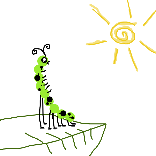Drawing in Calvin Caterpillar by rugelach