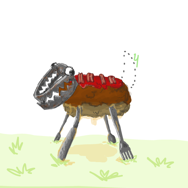 then just stick in some silverware - Online Drawing Game Comic Strip Panel by Robro