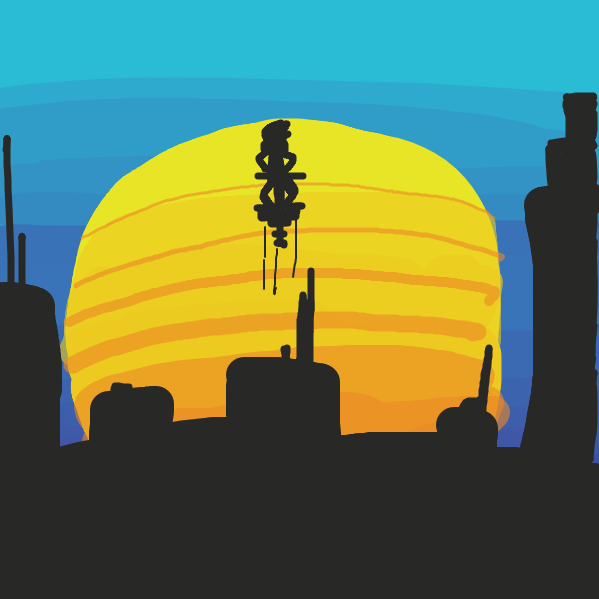 Pogo-man harnesses the power of the lightning and does a SUPER JUMP - Online Drawing Game Comic Strip Panel by SAMiAm