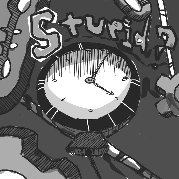 clock got sad :( - Online Drawing Game Comic Strip Panel by ORod