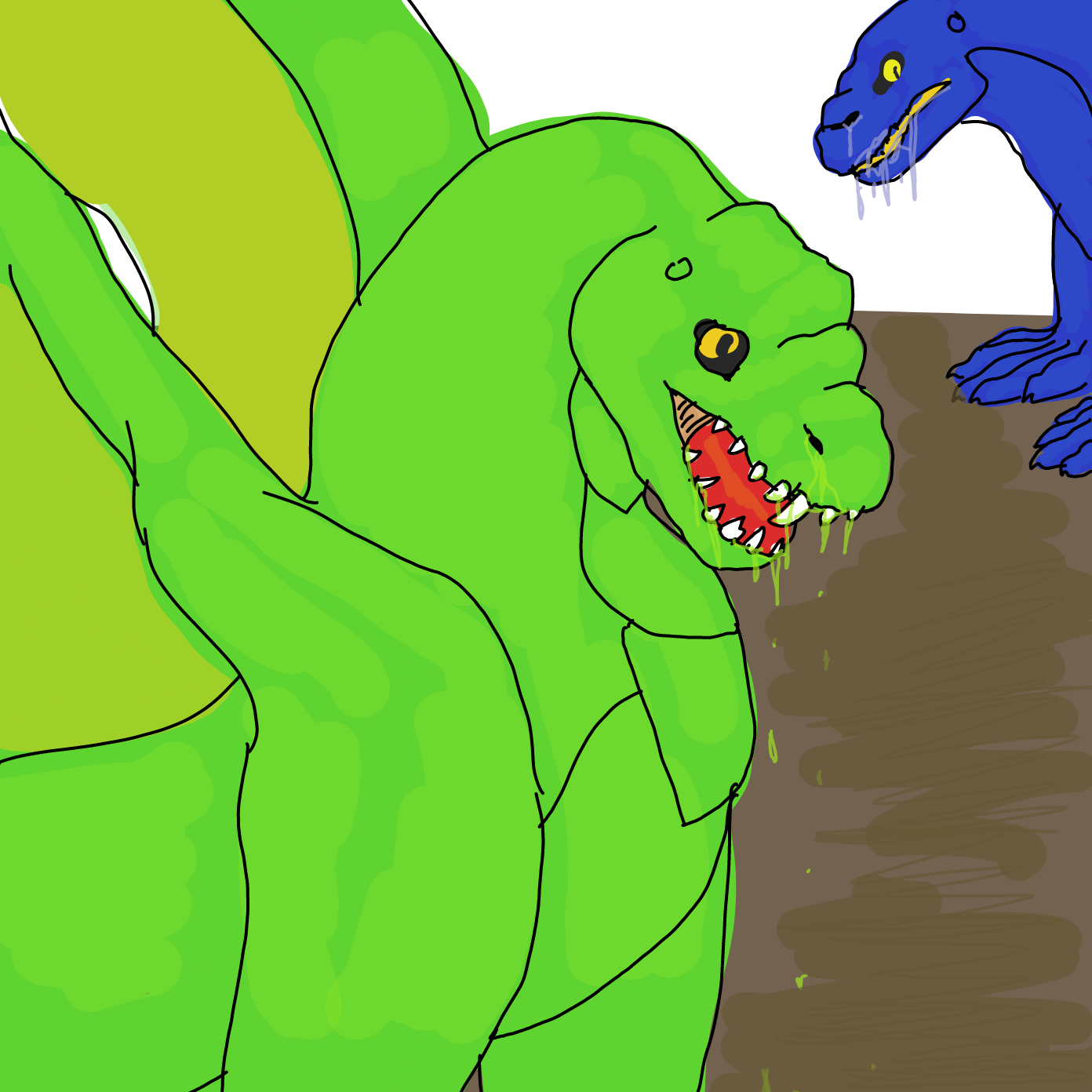 Drawing in Dragon coming by KatrinaW