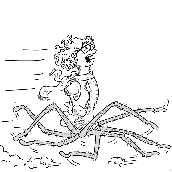 Nerdy characters who are spiders = cool. - Online Drawing Game Comic Strip Panel by Wizard Croissant