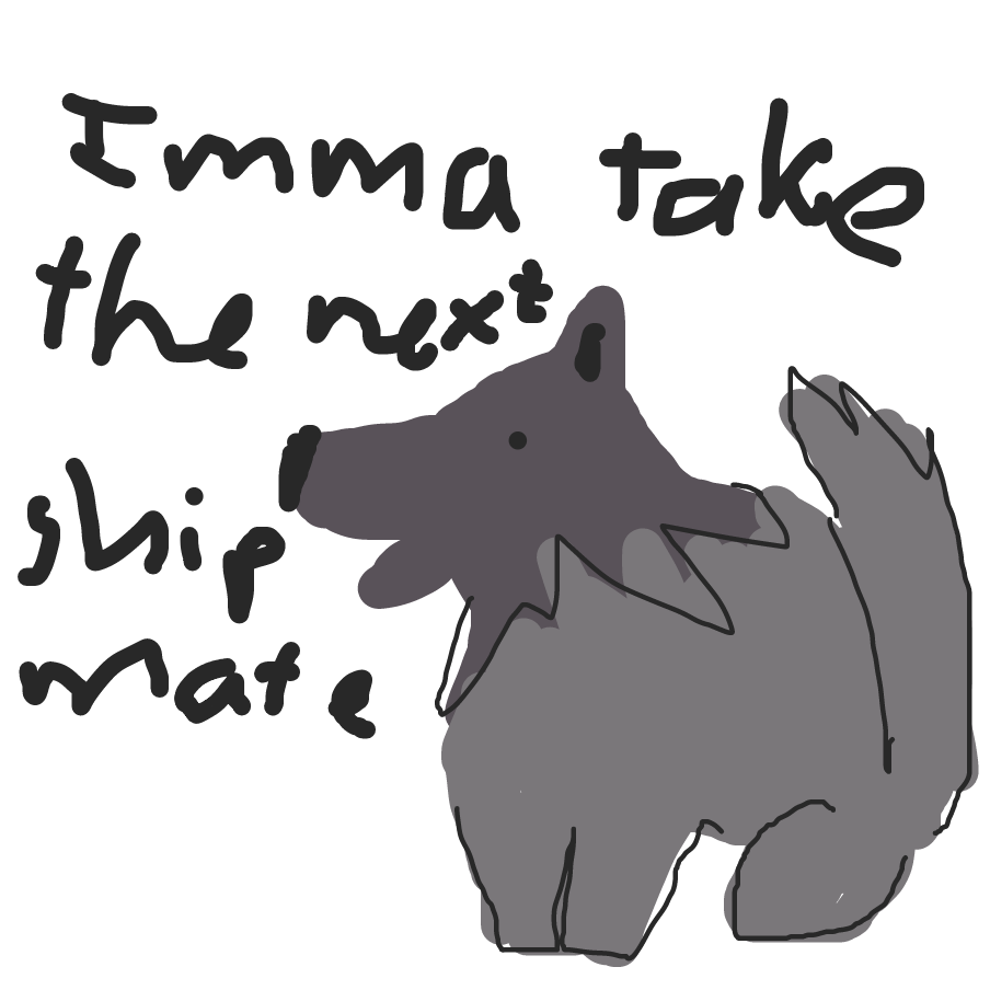 Drawing in Wilbur Wolf by Hunson