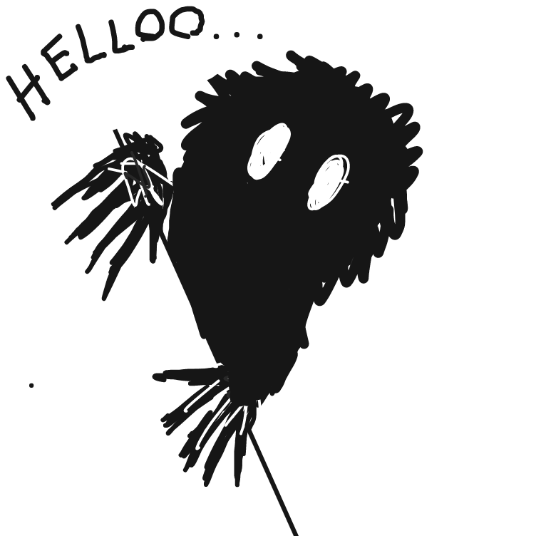 "looks like I found you..." - Online Drawing Game Comic Strip Panel by not a weeb