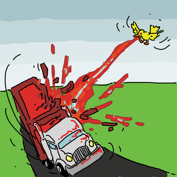 Drawing in the truck that wouldnt stop by Augmoff