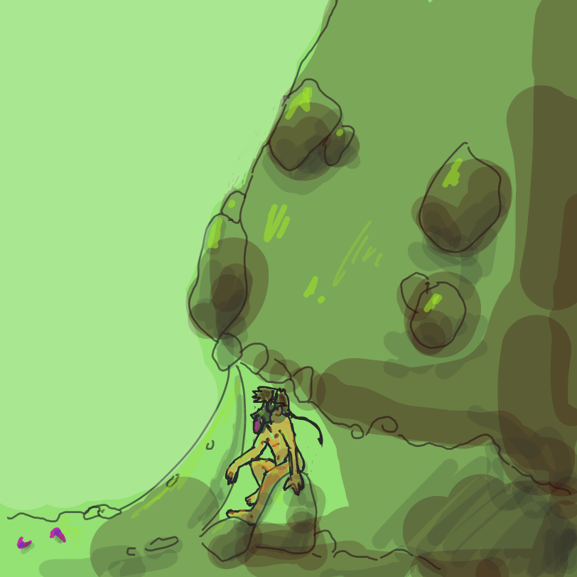 Looks like a good day to take a radioactive sun bath! - Online Drawing Game Comic Strip Panel by ArelaEstudio