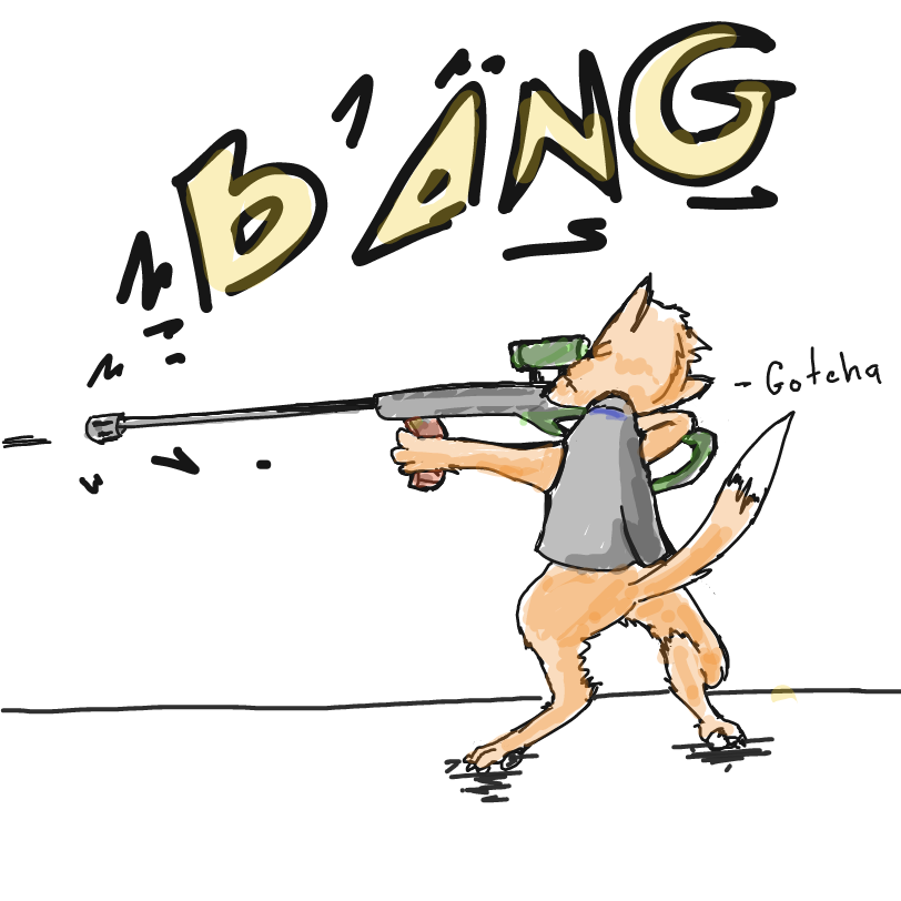 No dog in the box, so the mission has failed. - Online Drawing Game Comic Strip Panel by ArelaEstudio