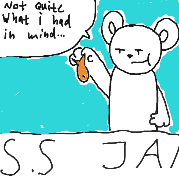 He found a goldfish instead of the big fish that he wanted to catch. - Online Drawing Game Comic Strip Panel by Lurifax
