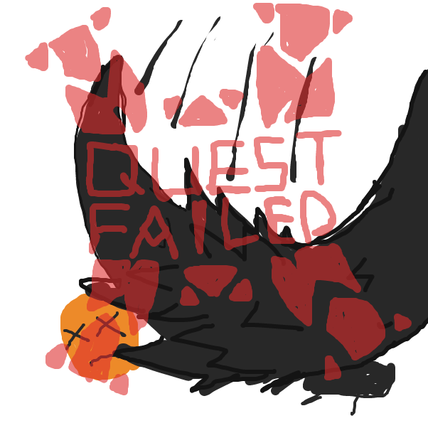 Quest Failed - Online Drawing Game Comic Strip Panel by Derren