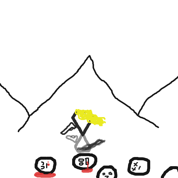 Prequel to Something Depressing. Felicia escapes from her abduction.  - Online Drawing Game Comic Strip Panel by HiveMind