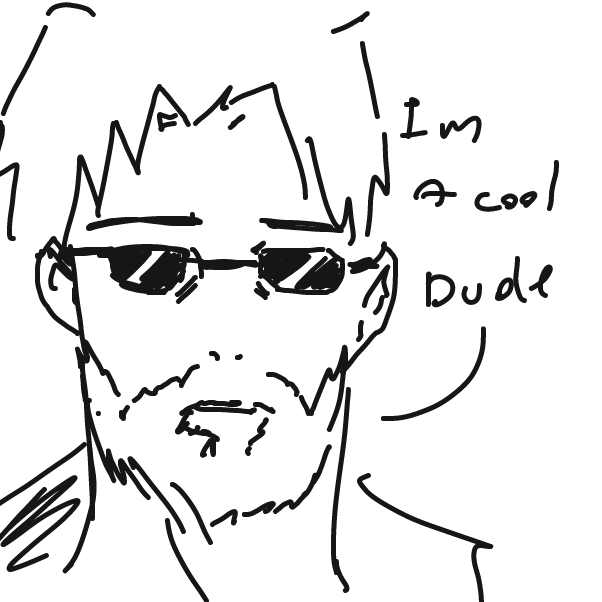 Drawing in cool dude by axilirate