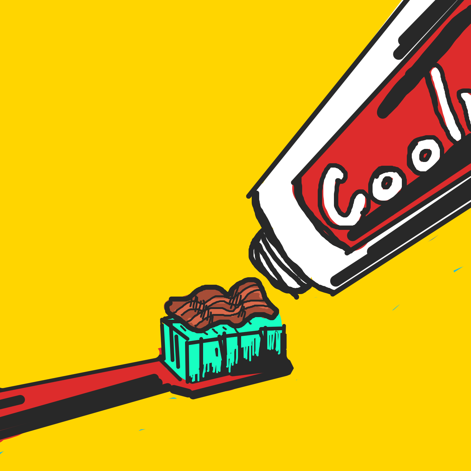 Bacon too - Online Drawing Game Comic Strip Panel by Juleefish 