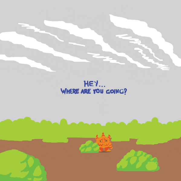 We don't care to be surprised anymore. Goodbye surprise monster! ✌🏻 - Online Drawing Game Comic Strip Panel by redheadsoldier