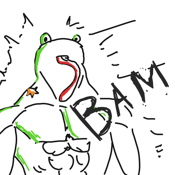 Drawing in Fergus Frog by axilirate