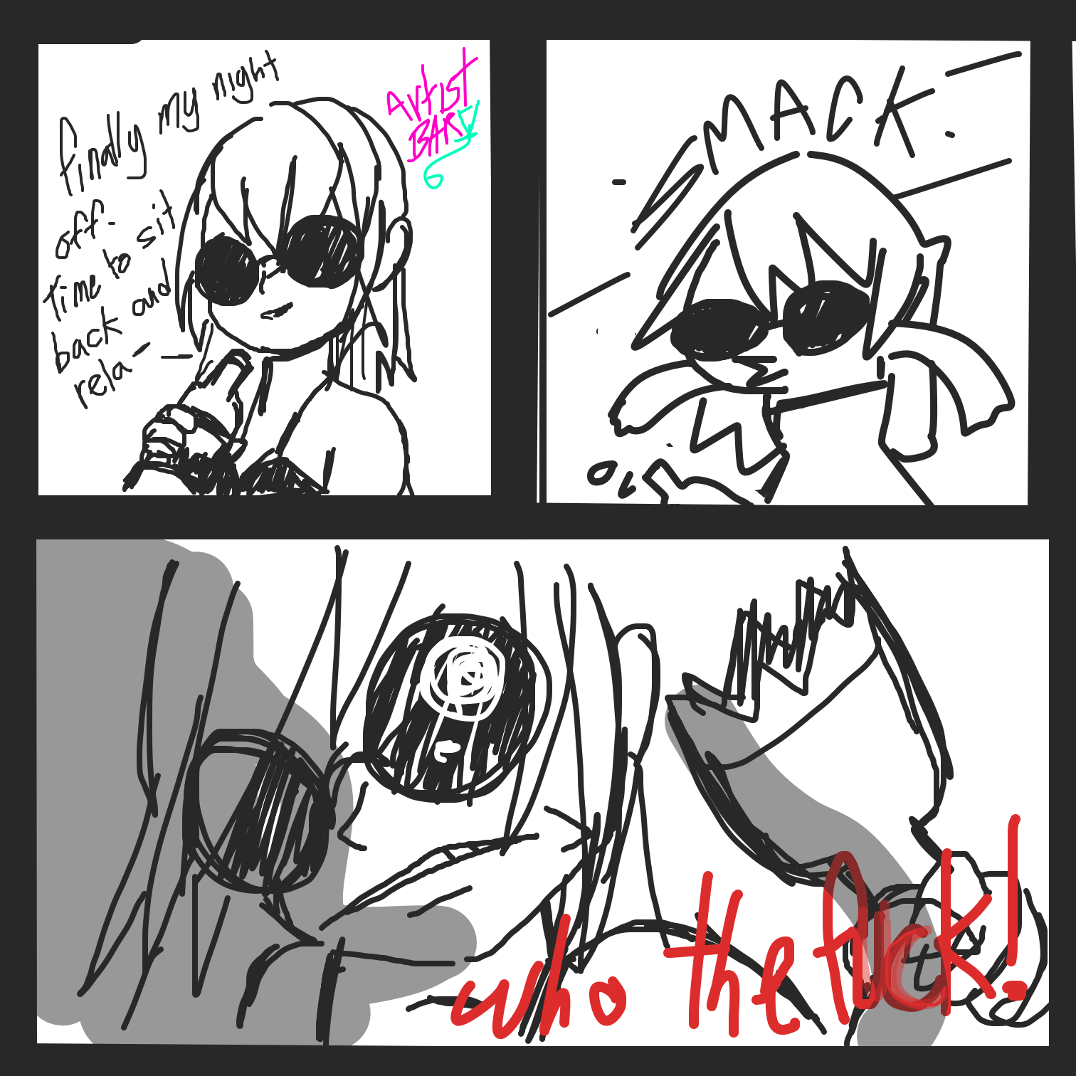 Liked webcomic Bar fight