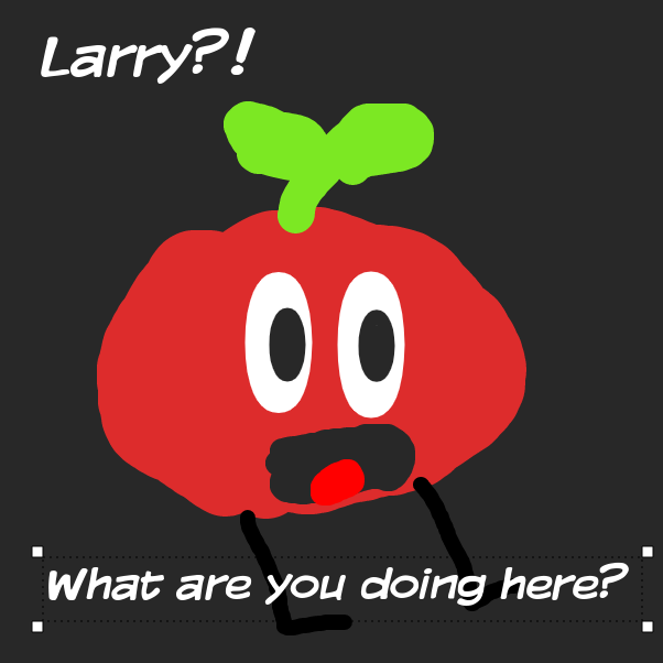 This is the part where Larry pulls out a gun. - Online Drawing Game Comic Strip Panel by CatLettuce