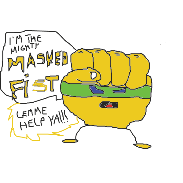 The masked fist comes to the rescue - Online Drawing Game Comic Strip Panel by TripStrips