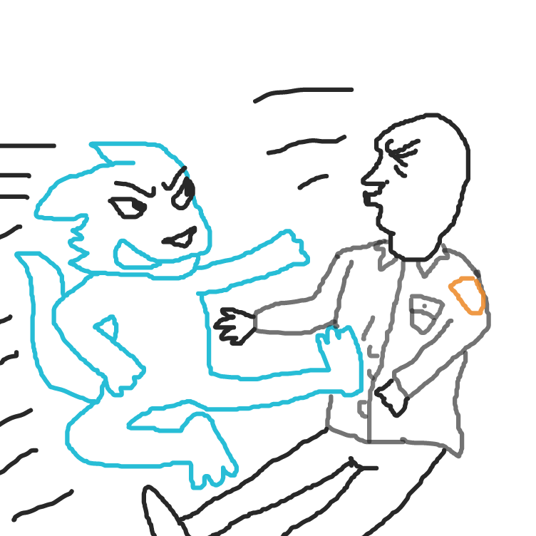 Drawing in Furry V Animal Control by Kyle