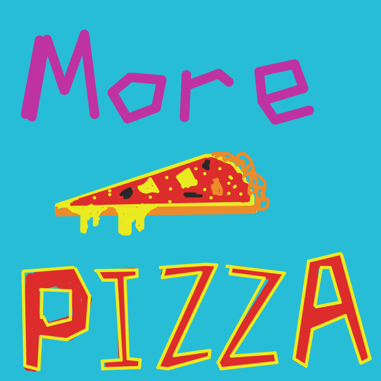 MORE PIZZA!! - Online Drawing Game Comic Strip Panel by Allors