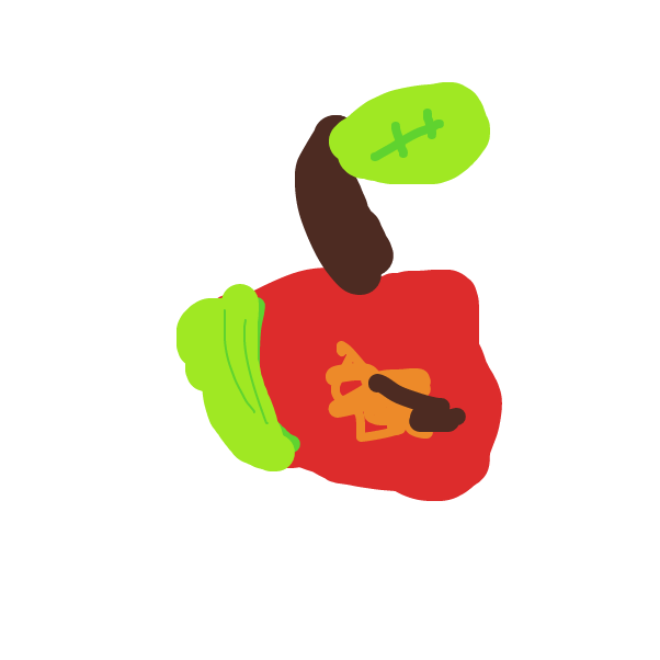 This apple is rotting. It isn't sitting peacefully at all. - Online Drawing Game Comic Strip Panel by sunshroomhatessun