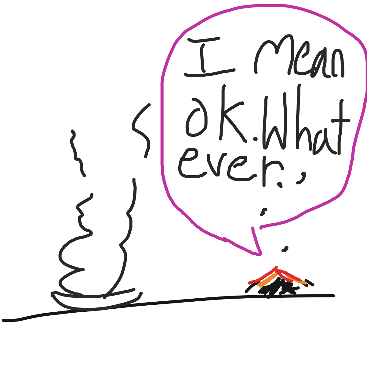 Drawing in "I mean, OK. Whatever..." by Anderson