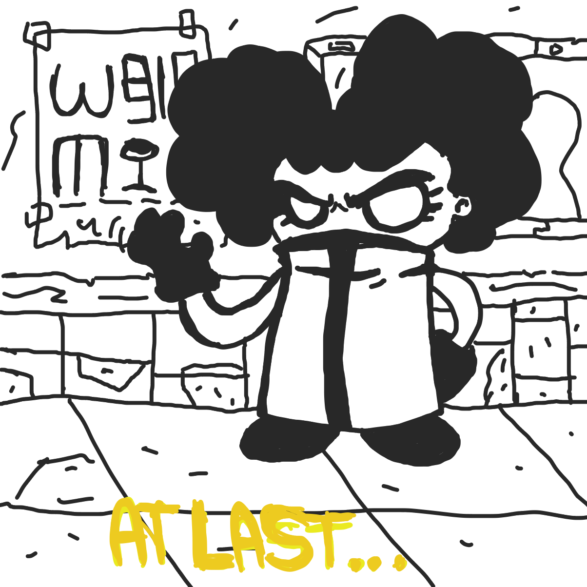 A young scientist has finally done it! - Online Drawing Game Comic Strip Panel by Hab Oh