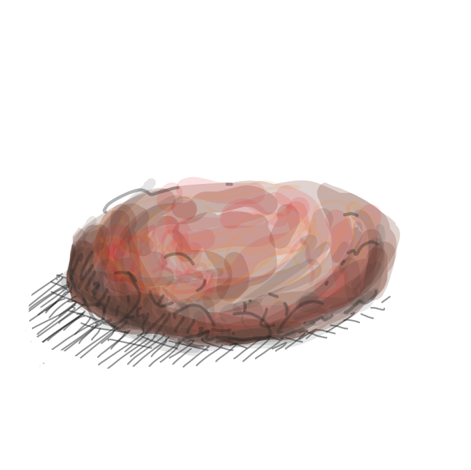 Delicious medium done meat burger! - Online Drawing Game Comic Strip Panel by ArelaEstudio
