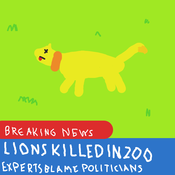 politicians blame other politicians! - Online Drawing Game Comic Strip Panel by CatLettuce