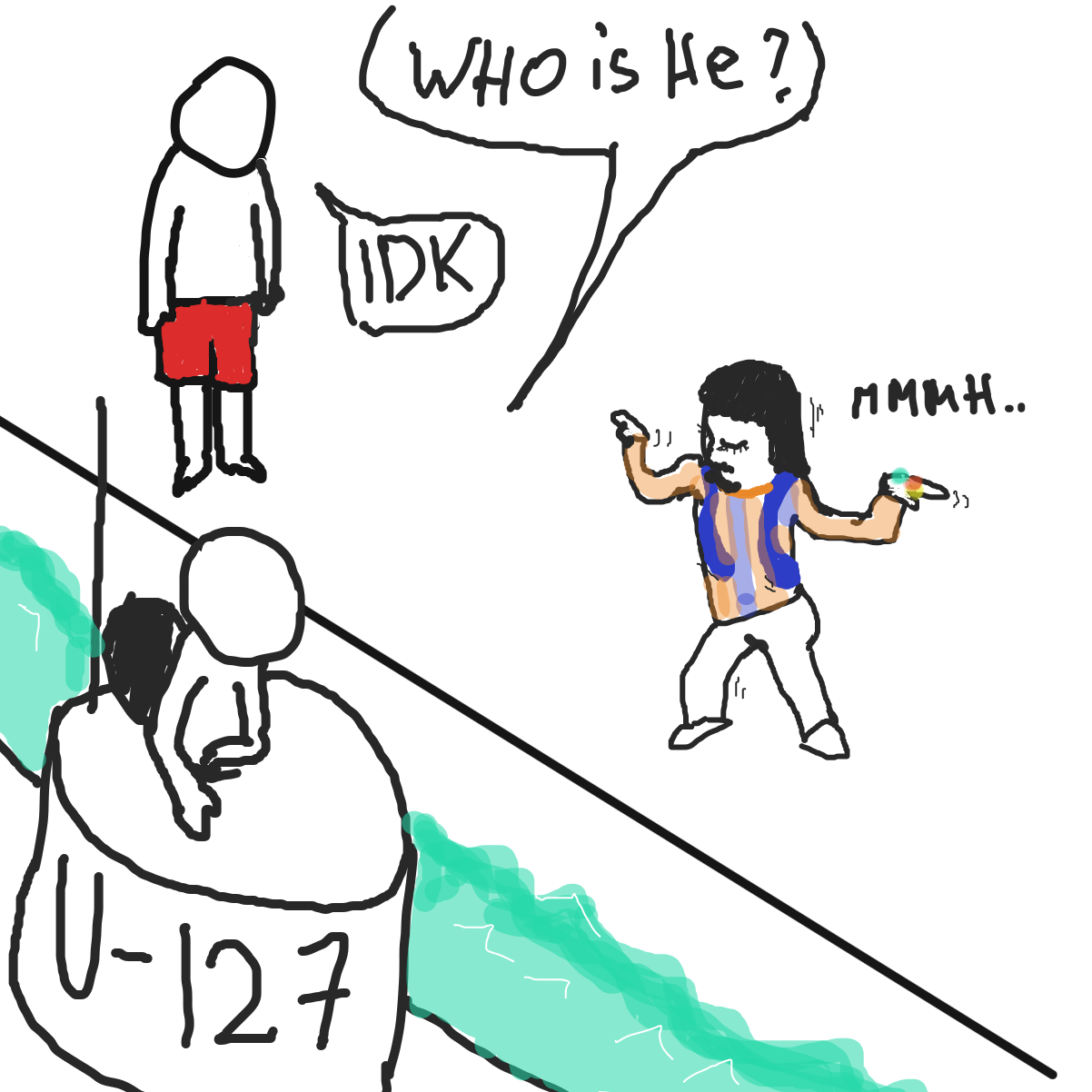 Drawing in submarine adventure by l’intrus