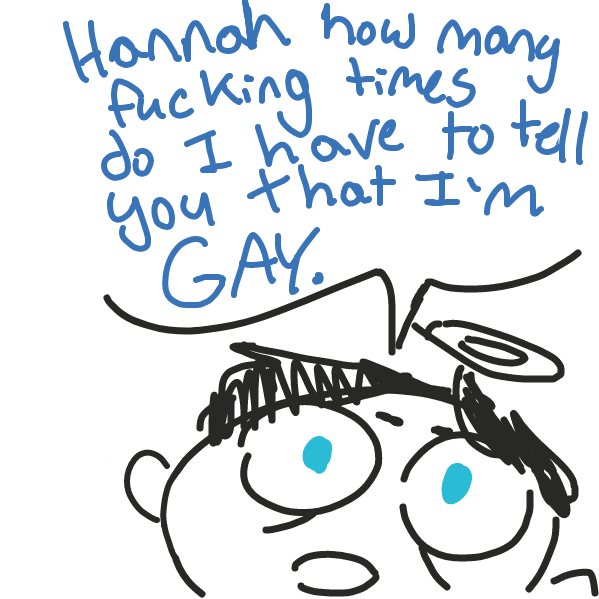 He's fuckin gay hannah - Online Drawing Game Comic Strip Panel by Its_detergent