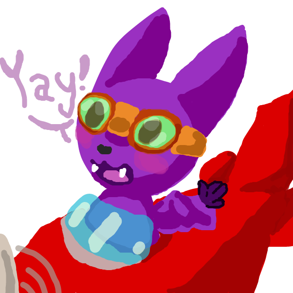 Benny the bat flying the plane. - Online Drawing Game Comic Strip Panel by ForestKitsune